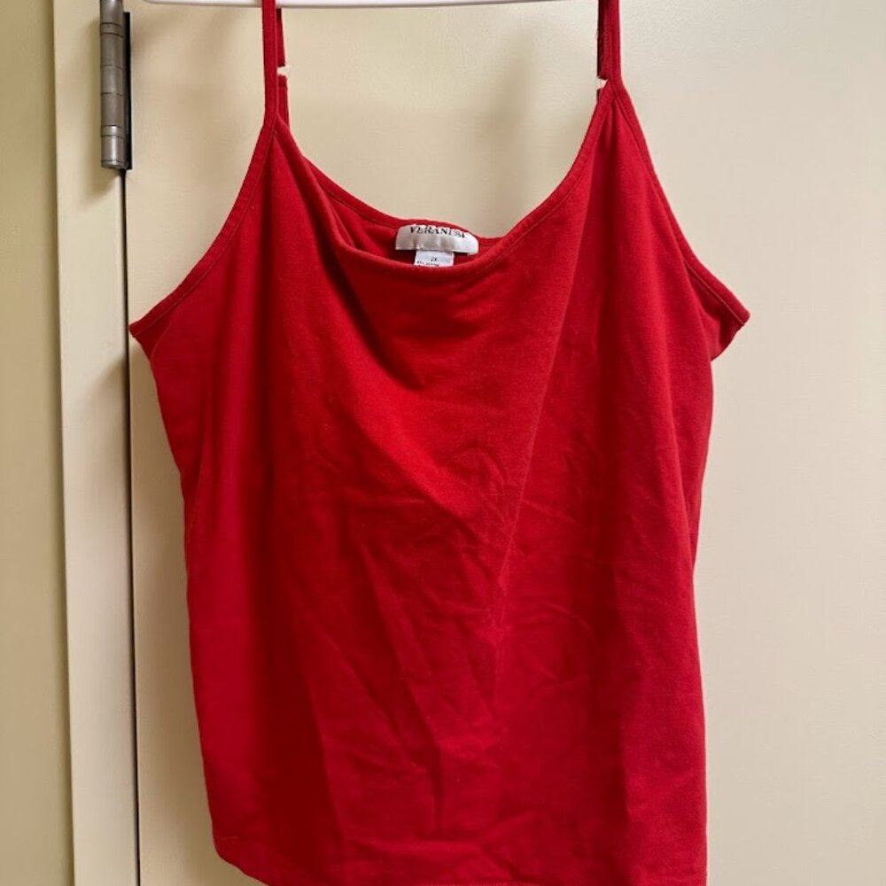 S88 - Veranesi Red Tank Top Adjustable Straps 2x